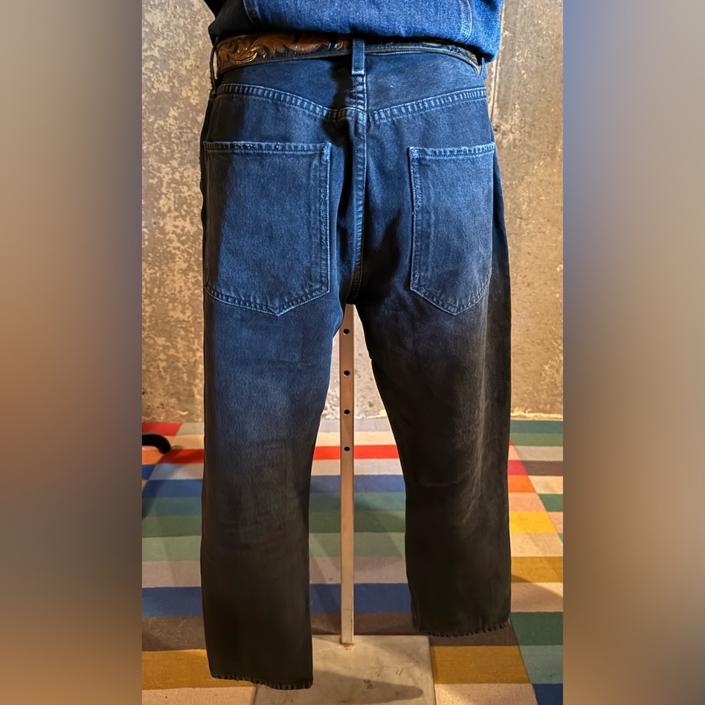 Agolde Dark Blue Straight Jeans